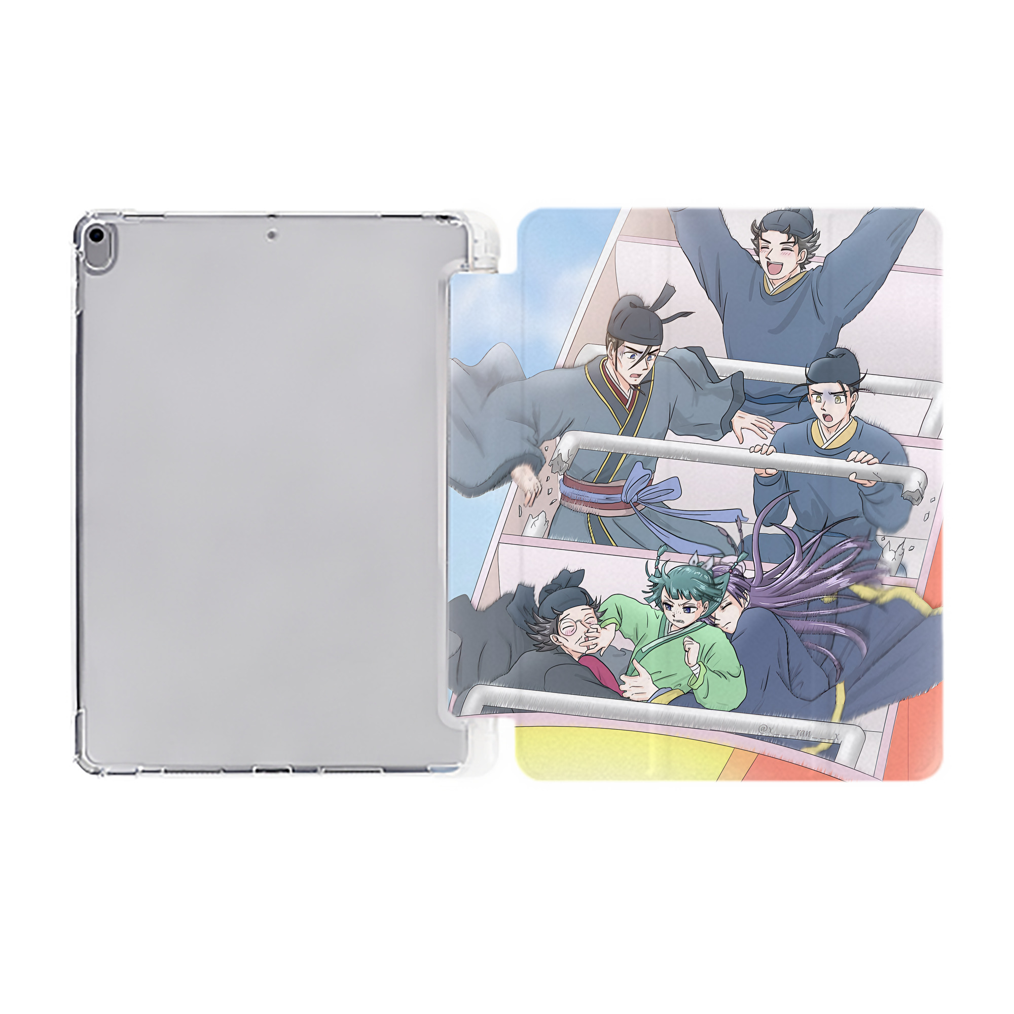 （画像用） 薬屋のひとりごと The Apothecary Diaries IPad ケース ペン収納付き 三つ折りスタンド PUレザー×シリコン 対応機種9.5/10.5/10.9インチ